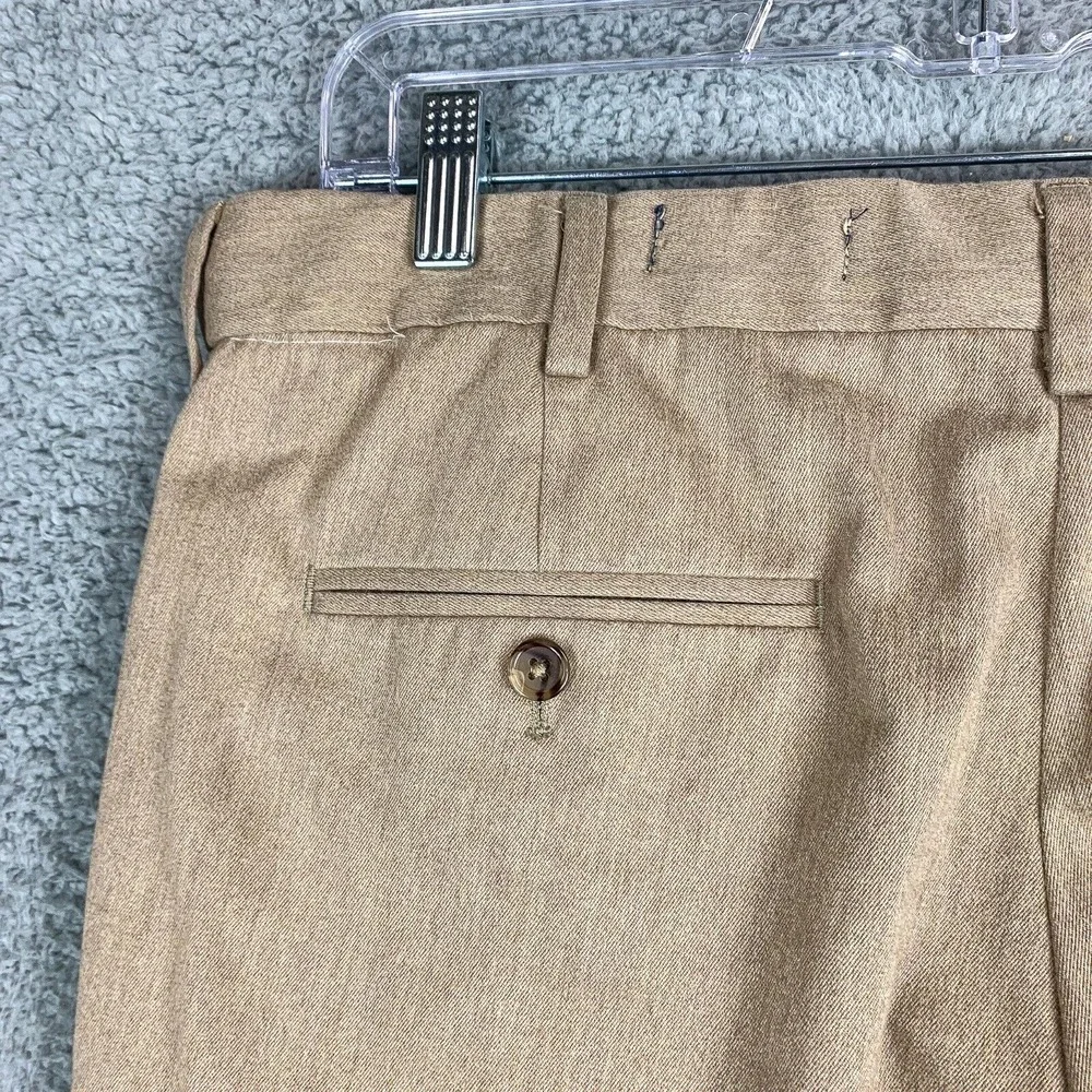 Lands End Pants Mens 34 Tan Traditional‎ Fit Straight Chino Business Casual Work